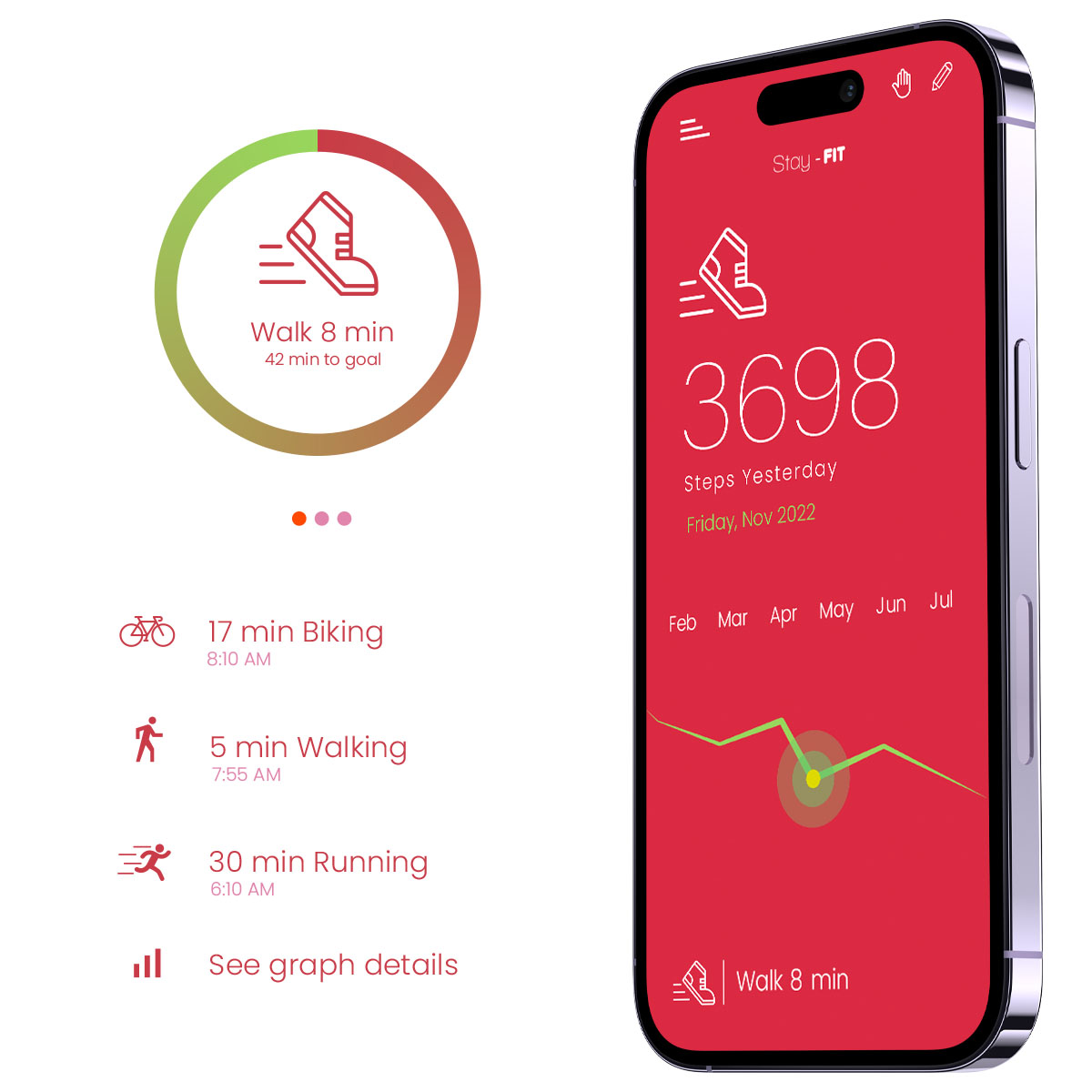A screenshot of the Zco-created fitness and training smartphone app