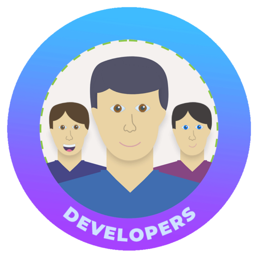 The development team is a mix of disciplines that build the app